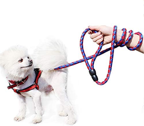 Basic Collars Blue Dog Chain Dog Leash Dog Leash Dog Chain Small Dog Medium Dog Leopard Rope Golden Hair Supplies Chest Strap Collar Black Three-Piece S Code Bandwidth 1.5Cm Chest Strap 30-45Cm, L