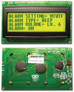 International NHD-0420D3Z-FL-GBW-V3 Display, LCD, 20 x 4, Serial, 5V, I2C, Yellow Green Backlight, STN-Gray, Transflective