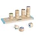 Guidecraft Count and Stack Poppers - Rubberwood Cylinders Counting and Matching Skills
