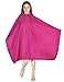 XMW Multipurpose Solid Styling Hair Salon Polyester Cape with Adjustable Neck Closure, Pink