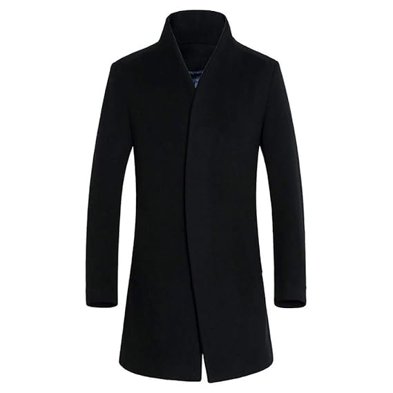 Geili Herren Winter Slim Fit Wollmantel Business Überzieher Schlank Lange Wolle Mäntel Stilvoller Winterjacke Windbreaker Tre