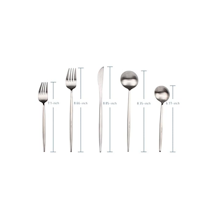 YALONG 20Piece Silverware Flatware Set, Stainless Steel Dining Cutlery