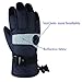 HIGHLOONG Kids Waterproof Ski Snowboard Gloves Thinsulate Lined Winter Cold Weather Gloves for Boys and Girls (Black, 8/9)