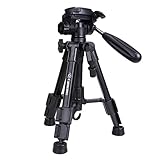 Mini Tripod - Camopro Portable Desktop Mini Tabletop Tripod for SLR DSLR Camera iPhones Smartphones Spotting Scope Binoculars and Camcorder with 3-Way Head, Quick Release Plate and Carrying Bag