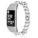 Nigaee For Fitbit Charge 2 Bands Small Large, Stainless Steel Fitbit Bands Charge 2 Fitbit Charge 2 Replacement Bands Fitbit Charge 2 Wristbands Fit bit Charge 2 Bands For Women Men Bangle 1 Silver