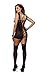 Dreamgirl Women's Plus-Size Tahiti Garter Dress With Attached Stockings, Black, Plus Size