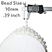 22 Yards Stringed White Beads Garland, Large 0.4-inch Faux Pearls by The Roll for Crafting & Decorating, Cut to Any Length - SciencePurchase