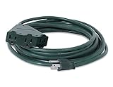 Internet's Best 25 FT Triple Tap Extension Cord | 16 AWG (Gauge – 16/3) Heavy Duty Outdoor/Indoor Power Extension Cable Cord | NEMA 5-15 R & 5-15P – SJTW | 3 Outlet | Green