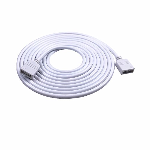 4pcs/Pack 1M 3.28 ft 4 Pins RGB Extension Cable LED Strip Connector Extension Cable Cord Wire 4 Pin LED Connector for SMD 5050 3528 2835 RGB LED Light Stripï¼Œ8X Male to Male 4pin Plugs