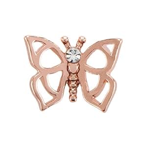 Amazon.com : TK Lockets ~ ROSE GOLD BUTTERFLY CHARM ...