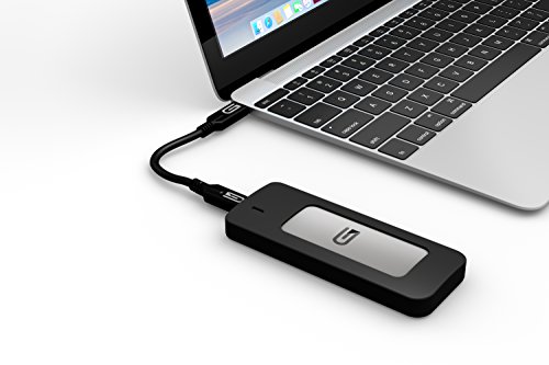 Glyph Atom Silver, 525GB SSD, USB-C (3.1, Gen 2), USB 3.0, Compatible with Thunderbolt 3