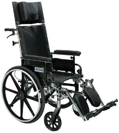 `Viper Plus Reclining W/C 16" Fixed Flip Full Arms, SEL