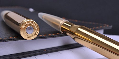 Lock and load 30-caliber bullet pen - metal refillable …
