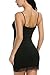 Avidlove Women Sexy Lingerie Lace-trimmed Slip Strappy Mini Dress Sleepwear Nights Chemise Black, S