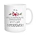 Hasdon-Hill Funny Coffee Mug for Women Men I'm an Occupational Therapist What's Your Superpower Coffee Tea Cups, Cute OT Therapy Mugs Unique Gift for Birthday Graduation 11 oz Bone China White