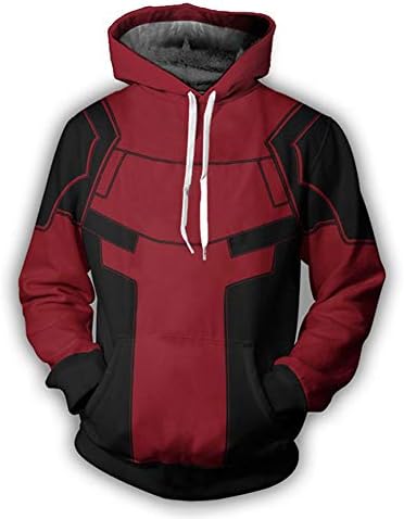 GERGER BO Men's 3D Digital Print Spiderman Pullover Hoodie Hooded Casual Sweatshirt