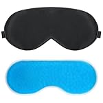 PLEMO Sleep Mask, Gel Pack Eye Shade Set, Hot & Cold Therapy for Insomnia, Puffy Eyes & Dark Circles