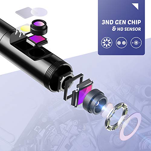 Dual Kameras Endoskopkamera, Doppelkamera Dual Lens 4,5 Zoll IPS Bildschirm Endoskop, 8+1 Einstellbaren LED-Licht… – Bild 5
