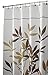 iDesign Fabric Leaves Shower Curtain for Master, Guest, Kids', College Dorm Bathroom, 72