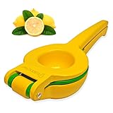Plucky Chef Lemon Lime Manual Squeezer, Premium Double Bowl Citrus Fruit Juicer Press Design, Quality Enameled Aluminum