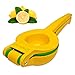 Plucky Chef Lemon Lime Manual Squeezer, Premium Double Bowl Citrus Fruit Juicer Press Design, Quality Enameled Aluminum