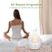 Essential Oil Diffuser, VAVA Aroma Diffuser with Unique Vase Design, 8 Hour Cool Mist Ultrasonic Aromatherapy Humidifier with 7 LED Colors, Low Water Auto Shut-off, One-Button Touch Control