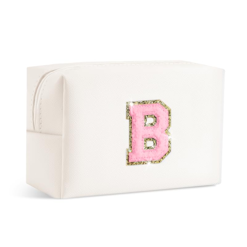 SEFORICO Small Makeup Bags for Women - Waterproof Leather Cosmetic Bag A-Z Personalized Bag Portable Travel Women's Purse Girls Gifts — image 1