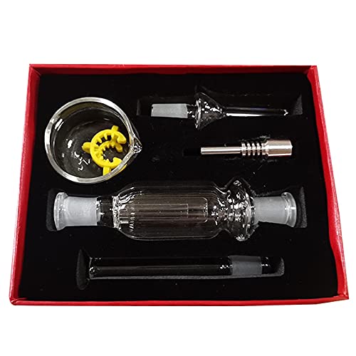 Glass Bongs Set,Glass Nectar Collector Pipe for Smoking,Nicotine Free