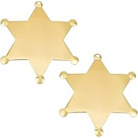 MAYJOYDIY 12pcs Sheriff Badges Western Cop Star Deputy Badge Plastic