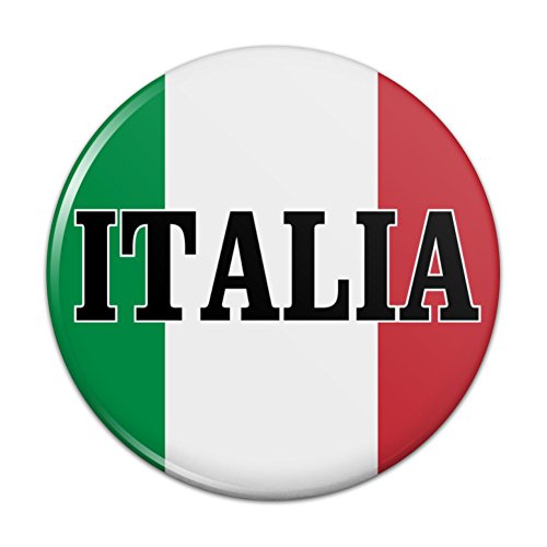 Italia Italy Italian Flag Pinback Button Pin Badge - 2.25