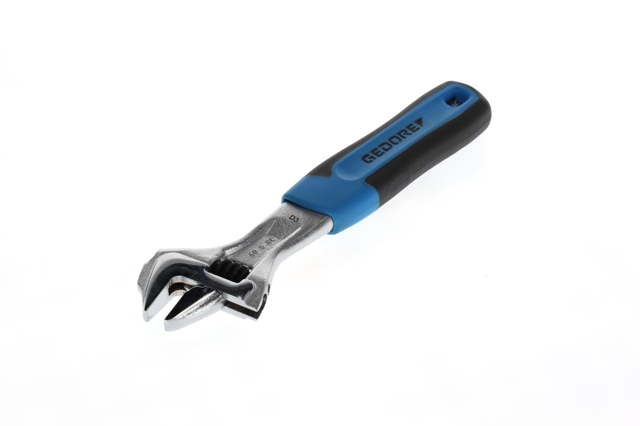 GEDORE Single open-ended adjustable spanner, AF 25 mm (1"), Scale, Phosphated, Plastic grip, 60 S 8 JC