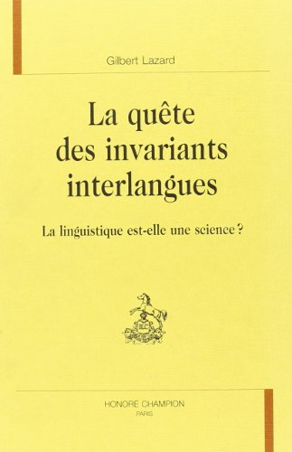 La  quête des invariants interlangues
