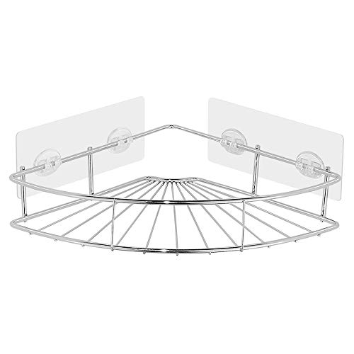 Gricol Shower Shelf Corner, Stainless Steel Adhesive No Drilling Wall