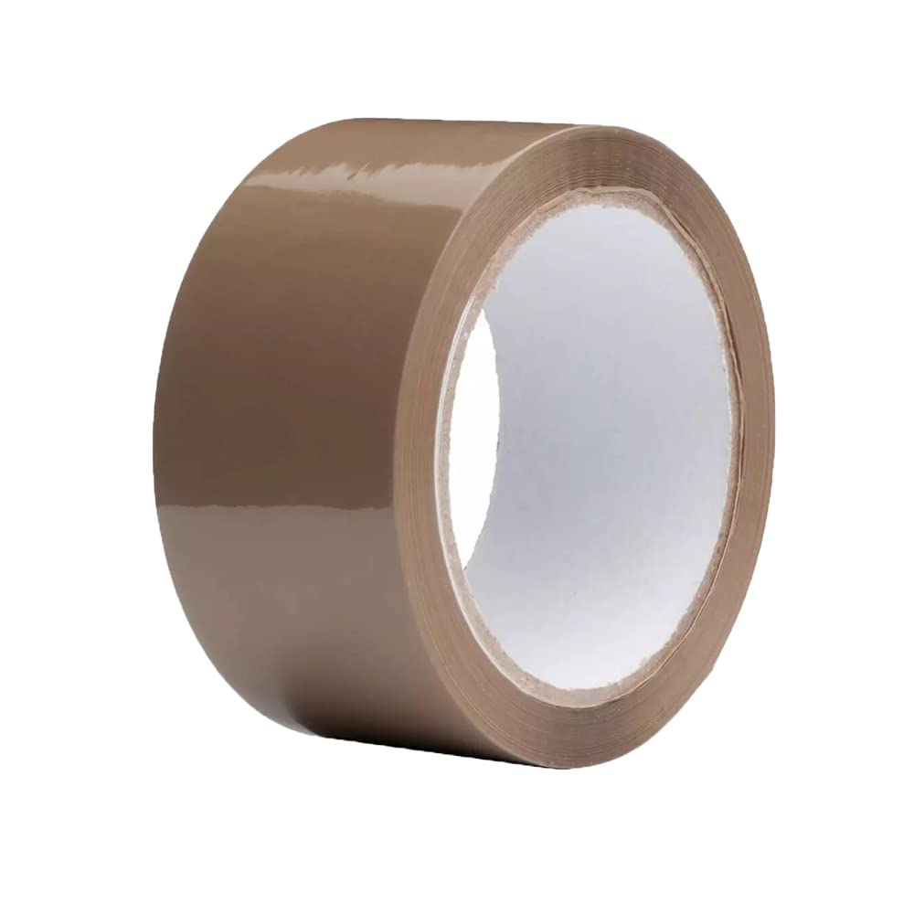 KafTon Parcel Tape Heavy Duty 48MM x 66M All Purpose Strong Thick and Secure Water Resistant Packaging Adhesive Tape (1, Brown)