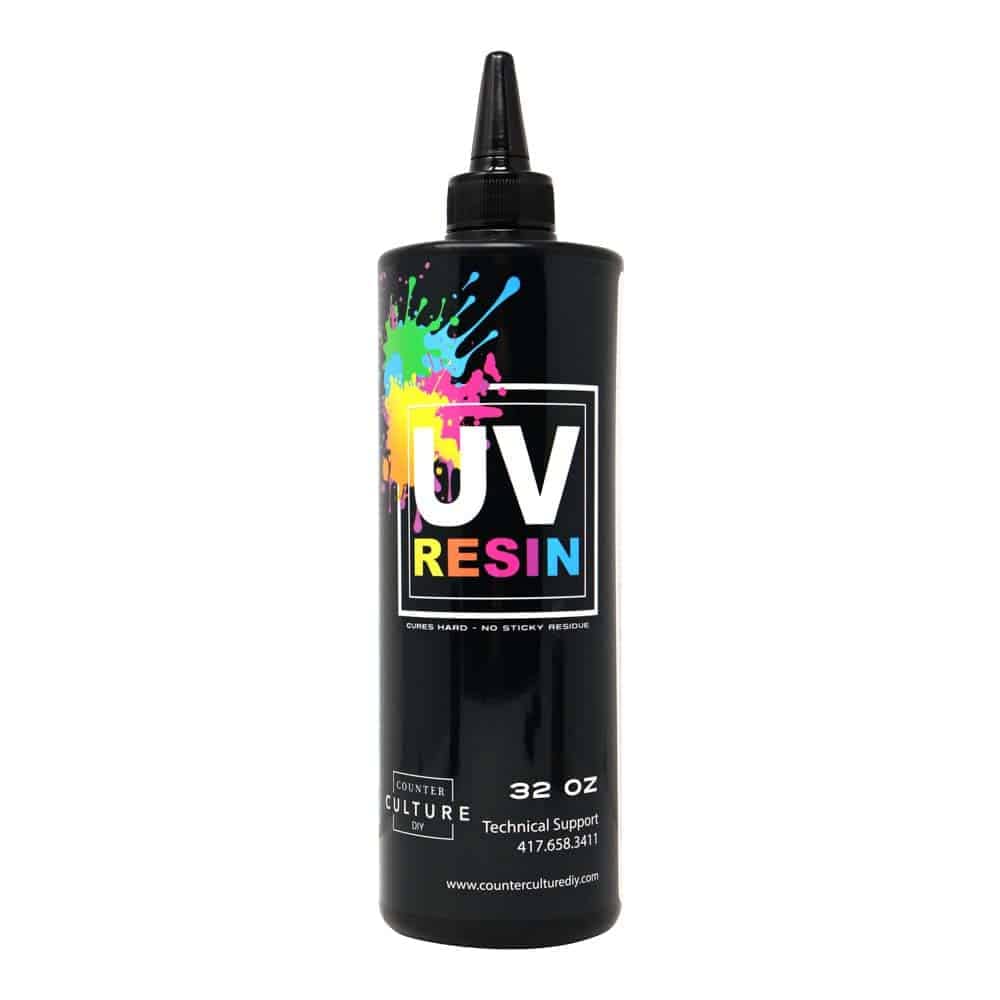 Counter Culture DIY Clear UV Resin, 32 oz, Quick Art Supplies for Coating & Casting, Great for Jewelry, Keychains - Epoxy Glue Cures Hard, No Sticky Residue Image