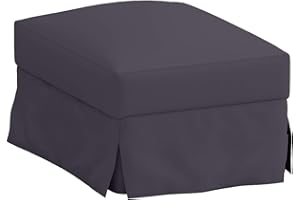 HOMETOWN MARKET Heavy Cotton Farlov Ottoman Replacement Cover Made for IKEA Farlove Sofa Footstool Slipcover Only! (Cotton Dark Gray)