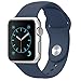 Apple Watch Band - FanTEK Soft Silicone Sport Style Replacement iWatch Strap for Apple Wrist Watch 42mm Models M/L Size (Dark Blue)