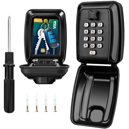 Faneam Outdoor Key Safe Combination Wall Safe Key Safe Waterproof Key Box for Garage, School, Office
