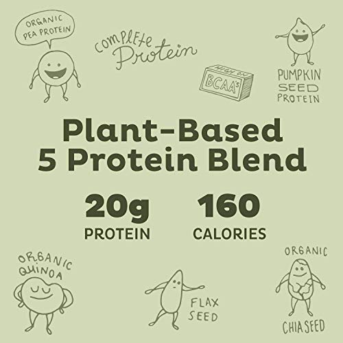 KOS Organic Plant Based Protein Powder - Raw Organic Vegan Protein Blend, 1.3 Pound, 15 Servings (Vanilla)