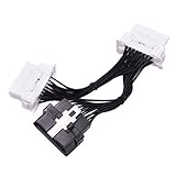 Tonsiki 16 Pin OBD2 OBDII Female Splitter Extension Auto Car Connector J1962 Y Cable