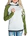 Vemper Women's funnel neck Raglan Sleeve Double hooded Sweatshirt Pullover with Pockets