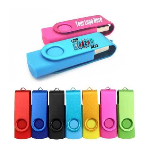 50pcs 256MB Custom USB Flash Drive with Logo Printed, Customized Thumb Drives for Promotional Gifts/Wedding, Personalized USB Sticks with Your Own Brand
