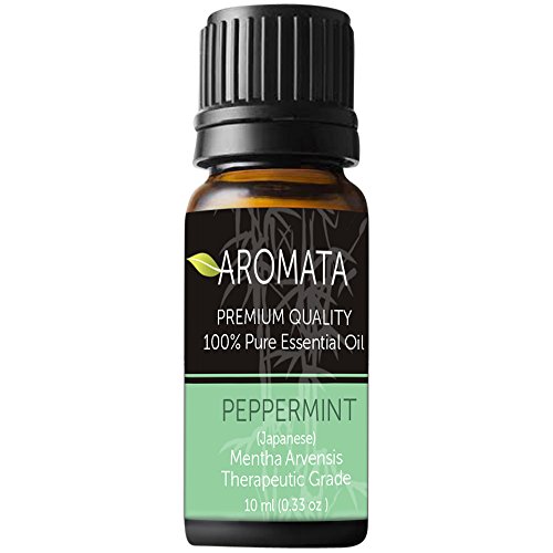 AROMATA Peppermint Essential Oil (mentha arvenisis)- Enjoy the research-proven, soothing, therapeutic health benefits of this premium-quality, undiluted, therapeutic-grade peppermint oil