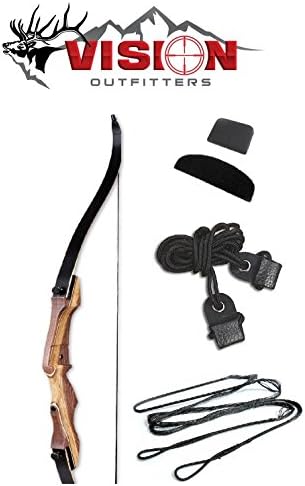 Samick Sage Recurve Bow w/ Vision Outfitters STRINGER - NEW IMPROVED "SAGE 2" MODEL available - SEARCH B01M9JX3JF (25#, Left Hand)