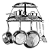 Range Kleen 2-Shelf Wall-Mounted Pot Rack, Black