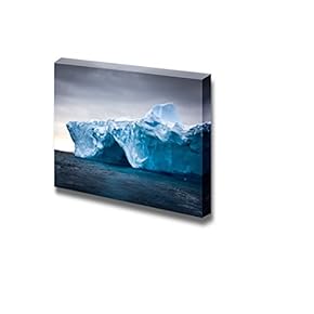 Canvas Prints Wall Art - Fresh Glaciers in The Open Blue Sea | Modern Wall Decor/Home Decoration Stretched Gallery Canvas Wrap Giclee Print. Ready to Hang - 12" x 18"