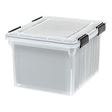 IRIS Letter and Legal Size WEATHERTIGHT File Box, Clear