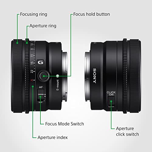 Sony SEL24F28G – 24mm F2.8G Full Frame Fixed Lens (Premium G Series, E-Mount, Compact & Lightweight, Ideal Photo & Video, Compatible with Sony A7, ZV-E1, A6000 & ZV-E10)