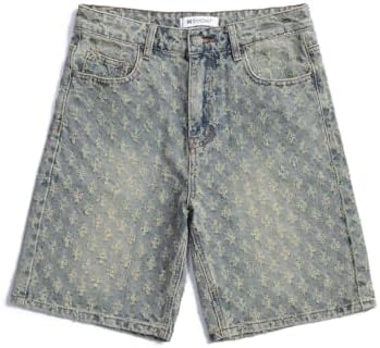 Ponitrack Reverse Pocket Jorts Men Y2k Embroidered Denim Shorts