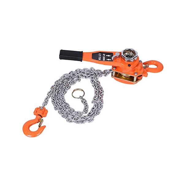 Ejoyous 0,75 T Kettenzug, Flaschenzug Hebezug Kettenflaschenzug Seilzug Kran Kette Block Hoist Ratchet Hoist Ratsche… – Bild 7
